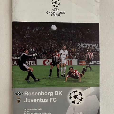 Program  Rosenborg - Juventus Champions League 1998