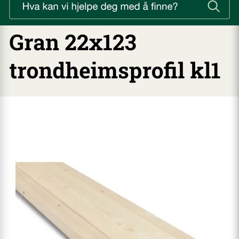 Trondheimspanel 22x123 ca 40M