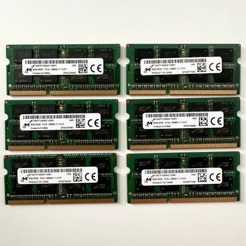 Micron SODIMM 8GB DDR3 RAM Modules - 1600Mhz