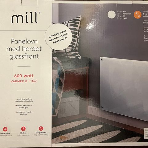 Ny panelovn fra Mill Glass 600 W selges