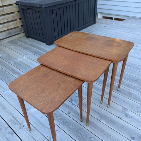 Retro settebord i teak