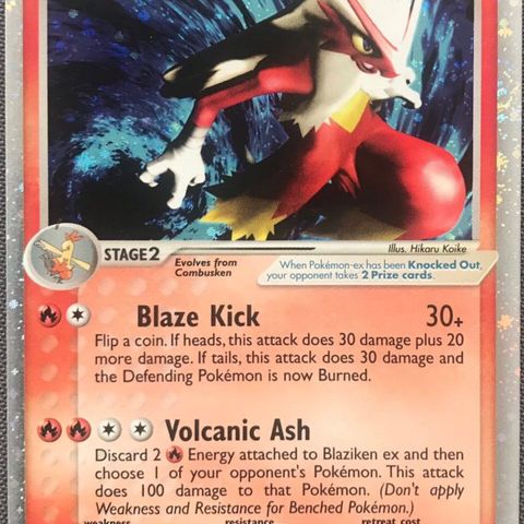 Blaziken ex holo pokemon kort