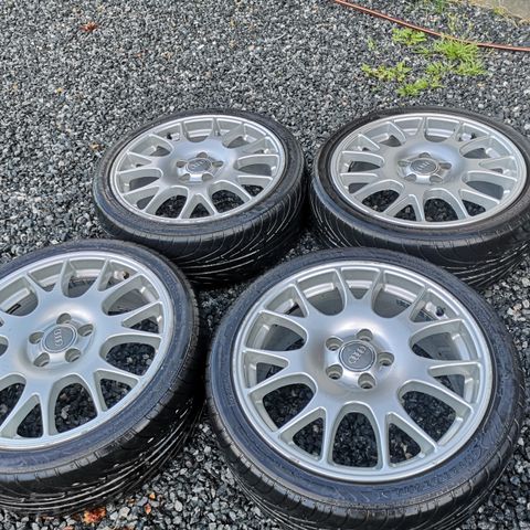 4stk 18" Komplet Sommerhjul Audi BBS CH024  5X112