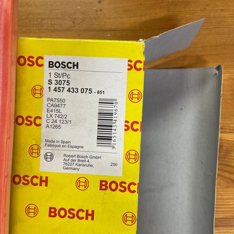 Luftfilter Renault BOSCH 1 457 433 075