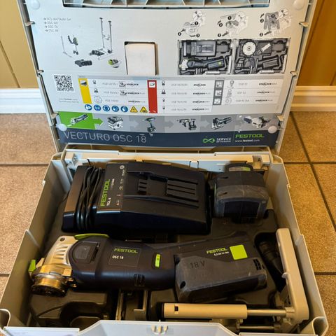 Festool Multikutter VECTURO OSC 18 full pakke 8000.- med Mva.