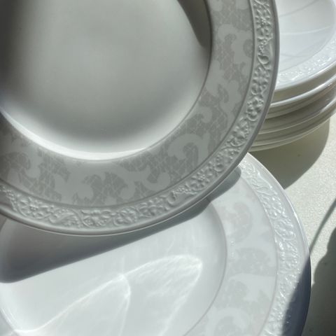 Service tallerken villeroy grey pearl