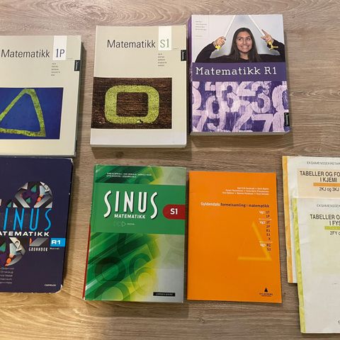 Sinus Matematikk S1, Sinus matematikk R1, Matematikk 1P, Matematikk S1