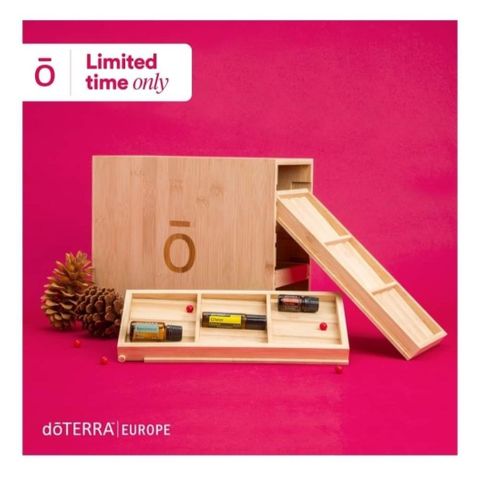 Doterra bamboo oil cabinet, oppbevaring eteriske oljer.