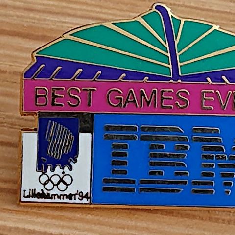 IBM vikingskipet best games ever gull Lillehammer 1994 OL pins selges