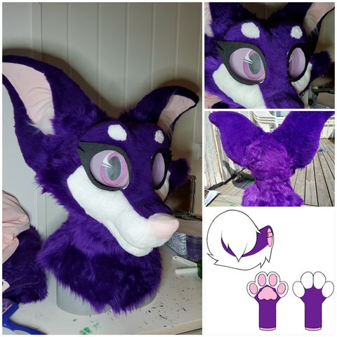 NY fursuit mini partial (hode,poter og hale)