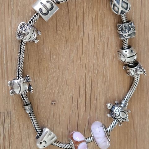 Pandora med 12 charms!