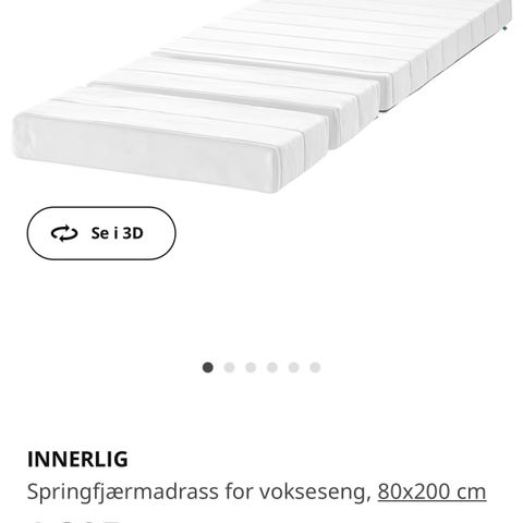 INNERLIG voksemadrass til vokseseng