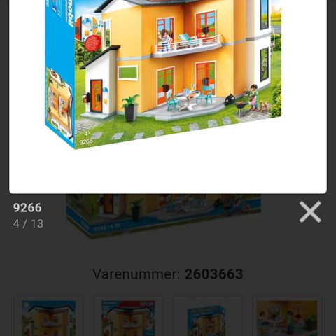 Nesten ubrukt playmobil hus