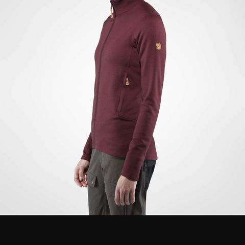 Fjellreven Keb wool sweater, W, str XL, mørkerød