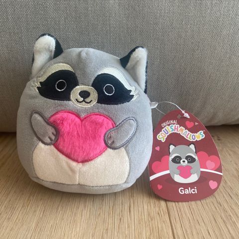 Helt Ny Søt Squishmallow GALCI Vaskebjørn Raccoon Bamse