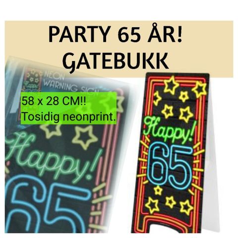 Gatebukk til 65 års feiring.