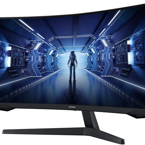 34" Samsung Odyssey G5 Gaming Monitor Ultra WQHD (3440 x 1440) m/monitorarm