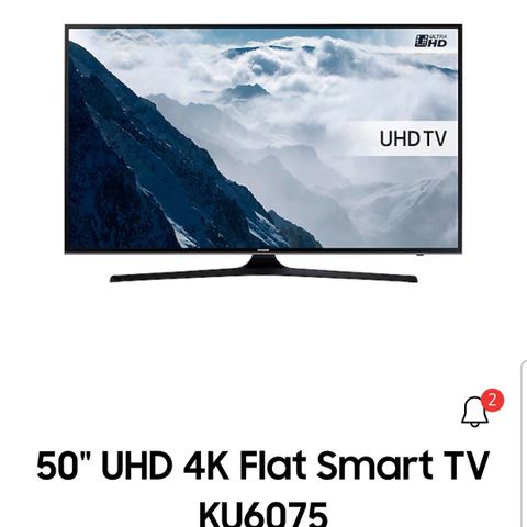 50" Samsung UHD 4K Flat Smart TV KU6075