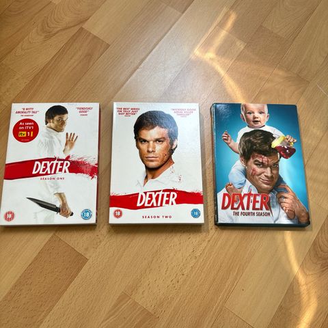 Dexter sesong 1,2, og 4 komplette sesonger!