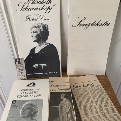 Elisabeth Schwarzkopf memorabilia (1978)