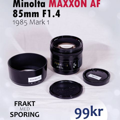 Minolta MAXXUM AF 85mm F1.4 (1985 Mark 1) A-mount