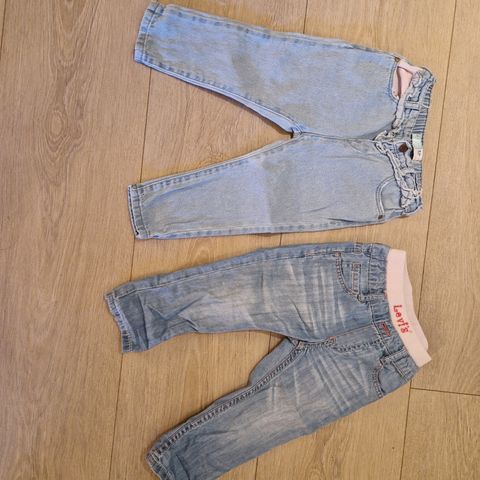 Levis jeans str.80 og zara jeans str.92