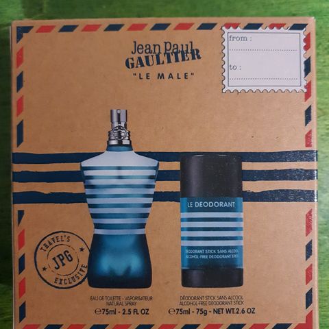 Jean Paul Gaultier "Le Male" parfyme og deodorant selges