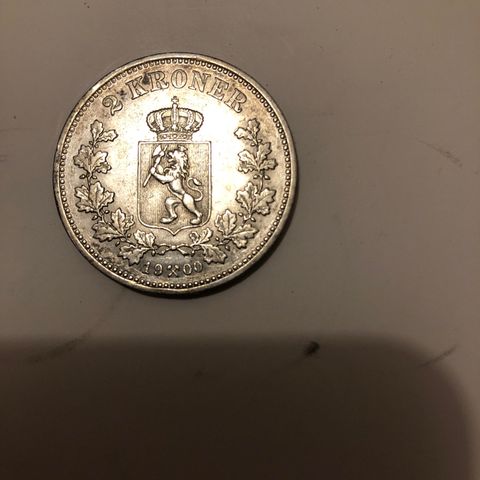 2 krone 1900 sølvmynt