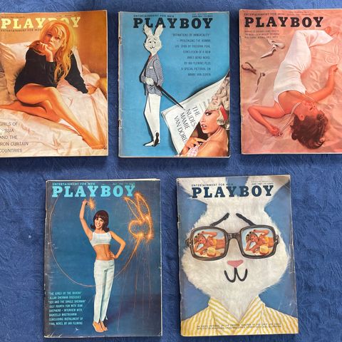 Vintage Playboy-blader fra 1964 til 1967