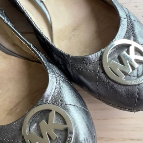 Michael Kors Metallic  Silver ballerina sko