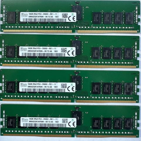 SK Hynix 16GB (1x 16GB) Dual Rank x8 PC4-21300V-R (DDR4-2666) ECC CAS-19 server