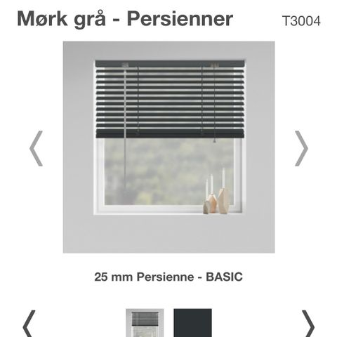 Ny persienne mørk grå