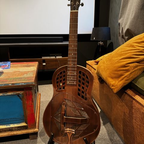 Recording King RM-991-M Tricone Resonator Brass Body Bronze (Roundneck)