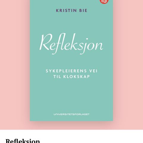 Refleksjon - Sykepleierens vei til klokskap