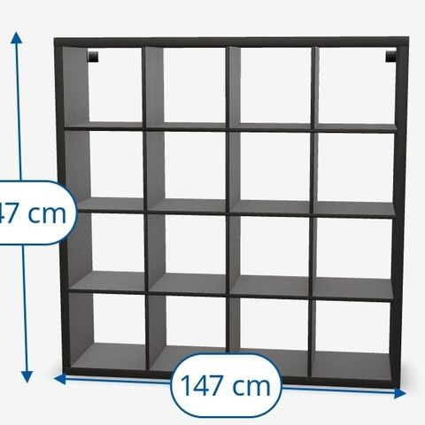 IKEA KALLAX hyllesystem brunsvart