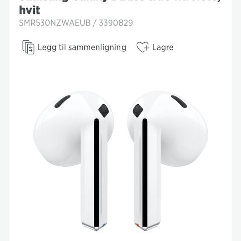 Samsung Galaxy buds 3 hvit