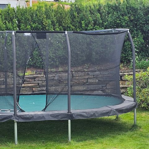 Jumpking Trampoline 4,3 m x 5,2 m Oval Combo - Sort Kantpute