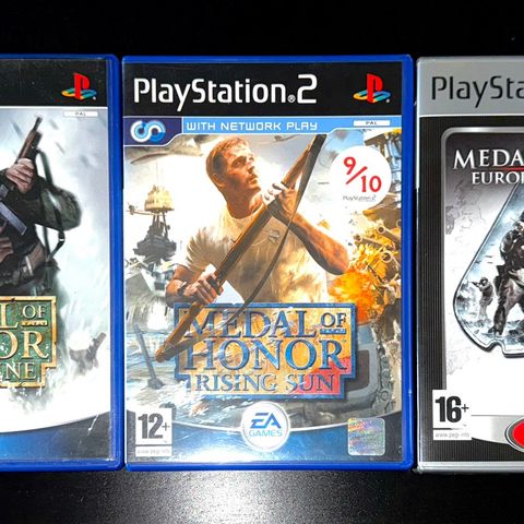 Medal Of Honor Frontline + Rising Sun + European Assault PS2 PlayStation 2