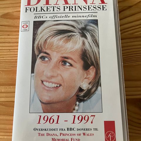 Prinsesse Diana minnefilm vhs