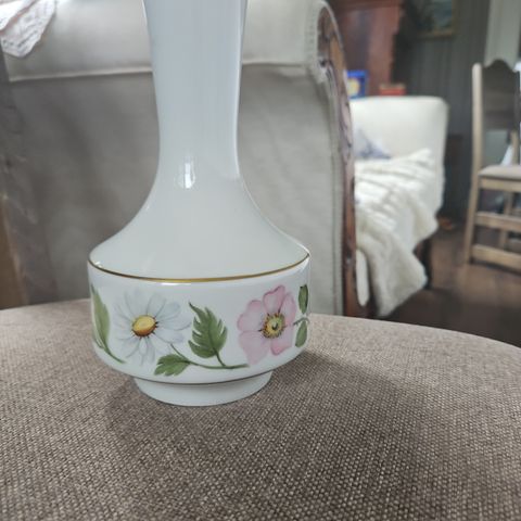 Håndmalt porselen vase