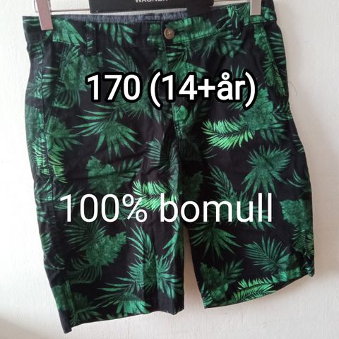 shorts med palmeblader strl. 170 (14+år) 100kr