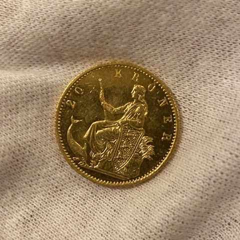 20 kr gull Danmark 1873