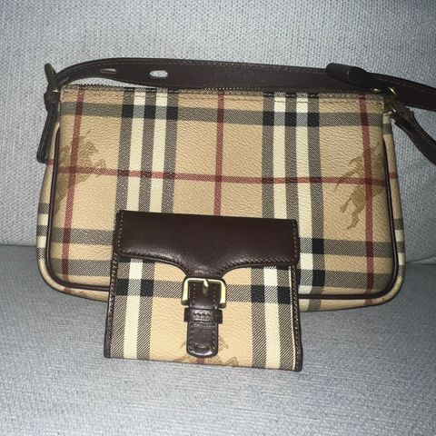 Vintage Burberry veske Nova check shoulder bag