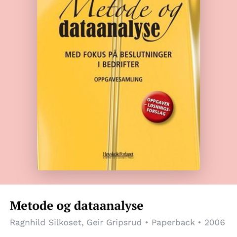 Metode og dataanalyse