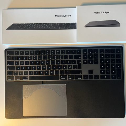 Apple Magic trackpad 2 og Magic numeric keyboard med dock fra Tré