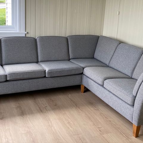 Grå hjørnesofa