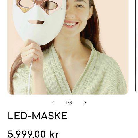 Ledmaske - hudpleie fra silkemyk.no