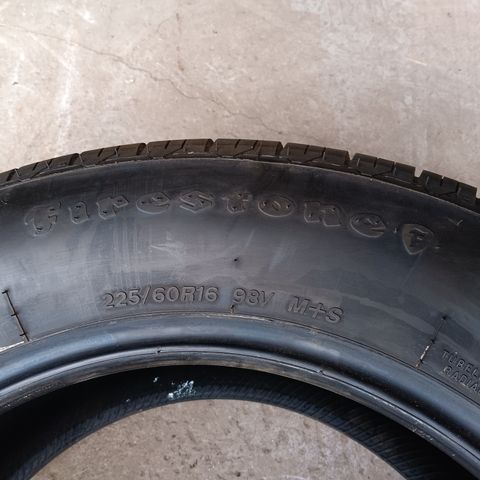 Nye Firestone Firehawk 225/60/16 2 stk