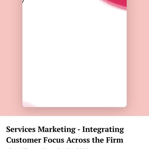 Service marketing - Integrating customer focus across the firm