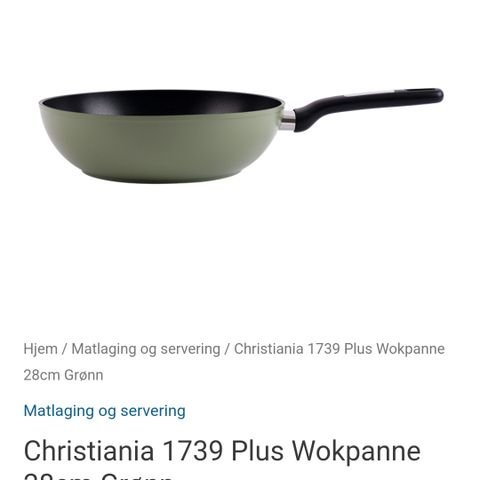 Christiania wok panne Plus 28 cm